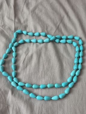 Turquoise Teardrop Bead Necklace - Women Jewelry